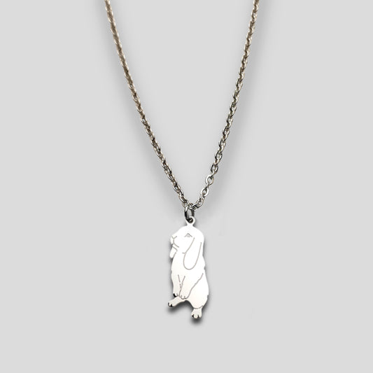 Collana coniglio Ariete , ciondolo coniglio ariete nano - ContrariaBijoux