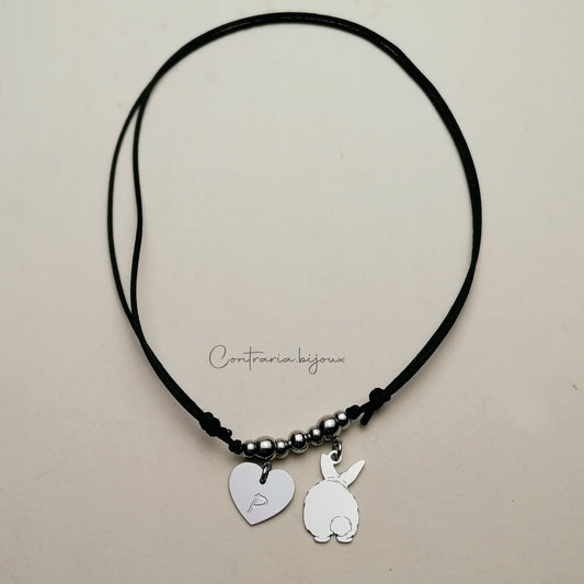 Collana coniglio codino a Pon Pon - ContrariaBijoux