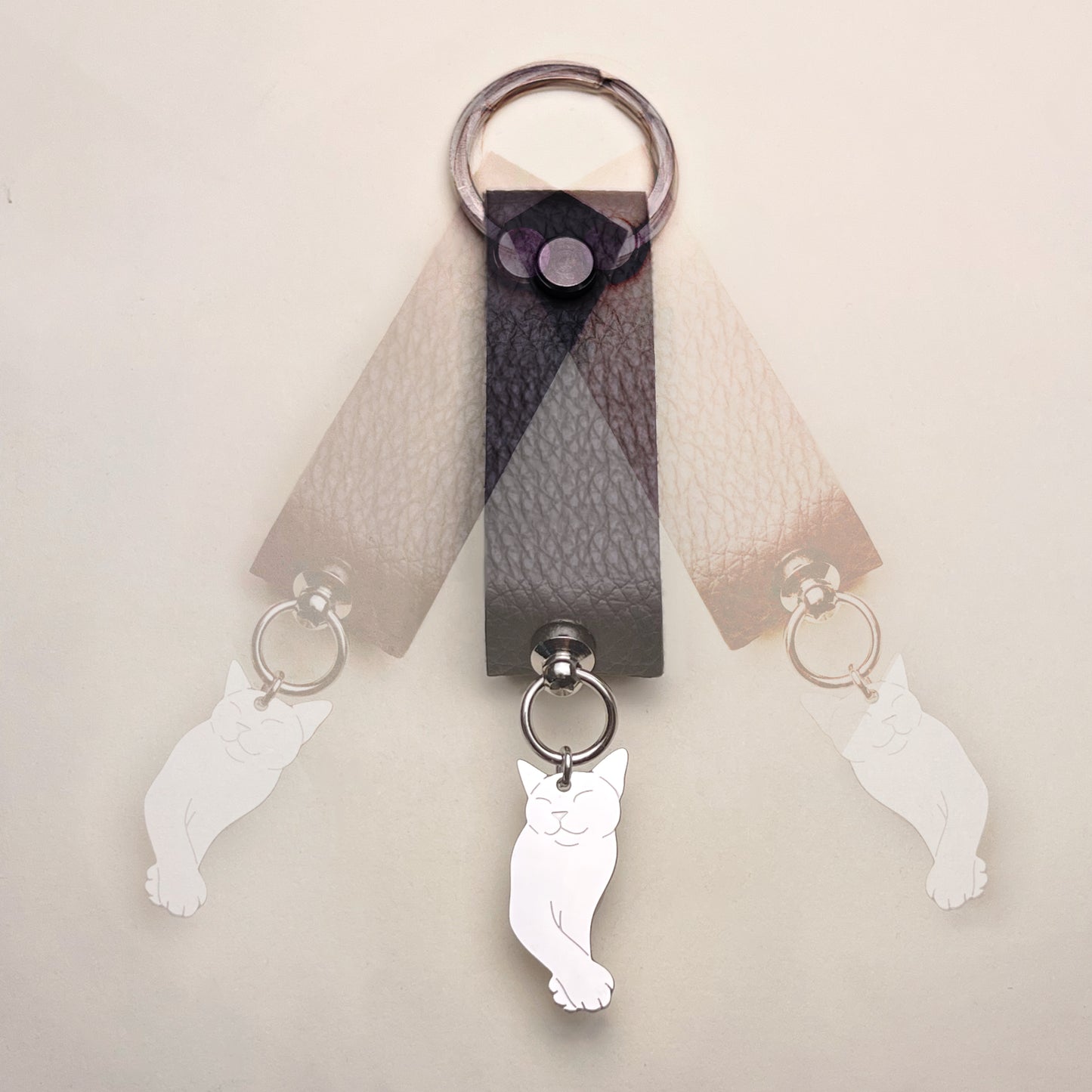 Portachiavi similpelle - ContrariaBijoux