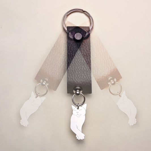 Portachiavi similpelle - ContrariaBijoux
