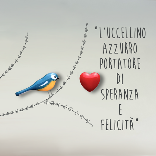 Orecchini uccellino azzurro e cuore - ContrariaBijoux