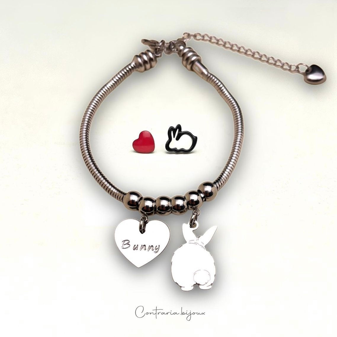 Bracciale Coniglio Codino a Pon Pon