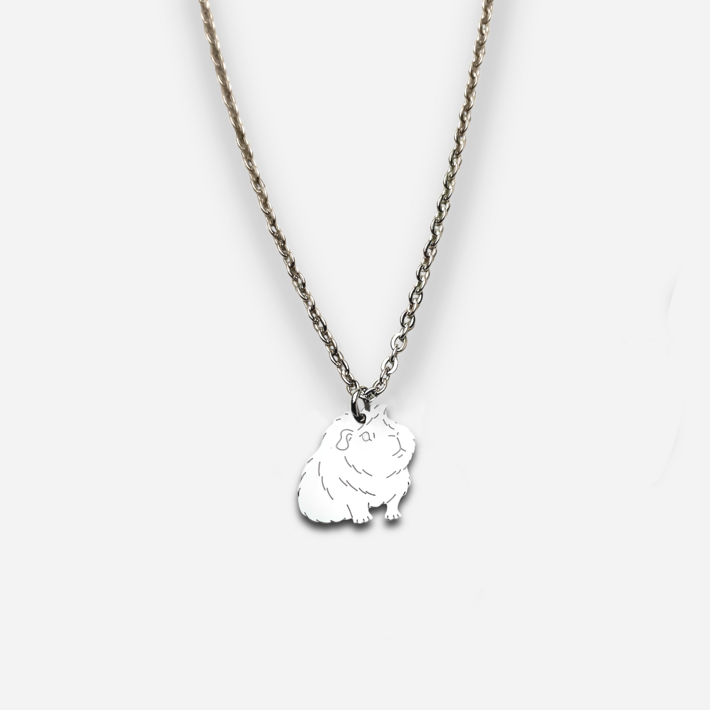 Collana porcellino d’india pelo lungo con ciondolo elegante