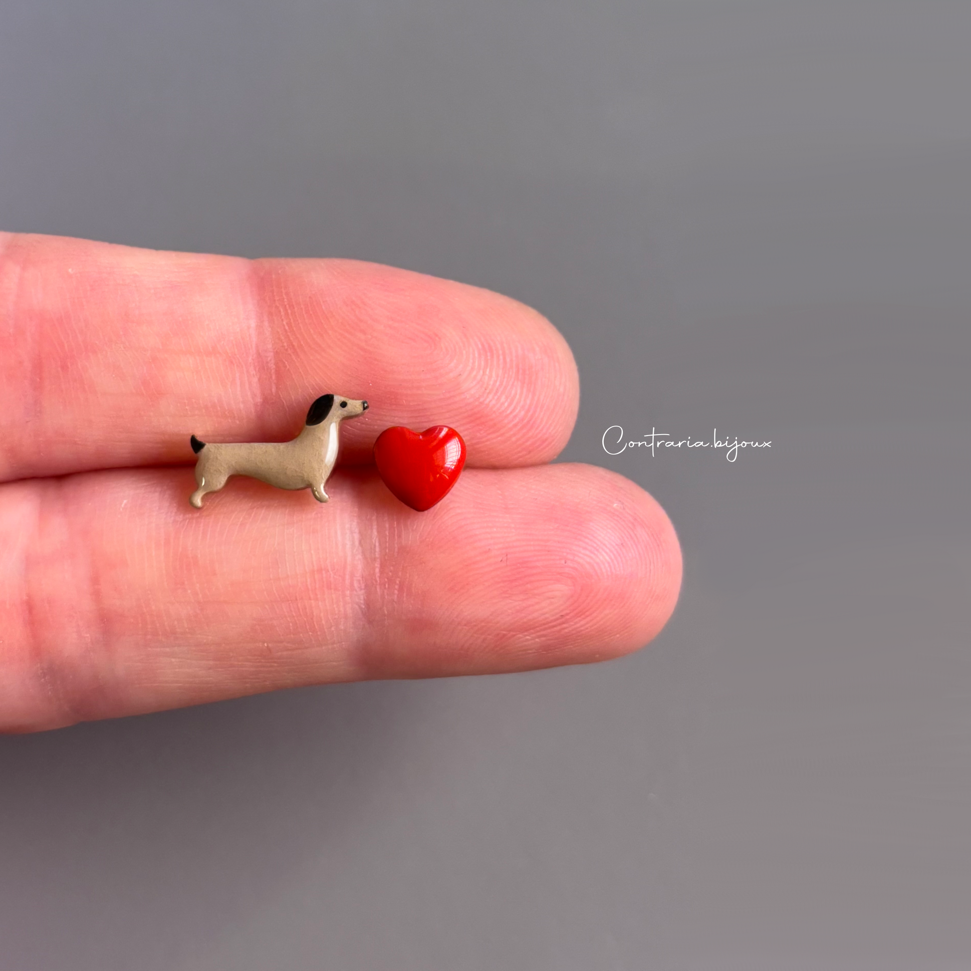 Orecchini bassotto e cuore (Copia)