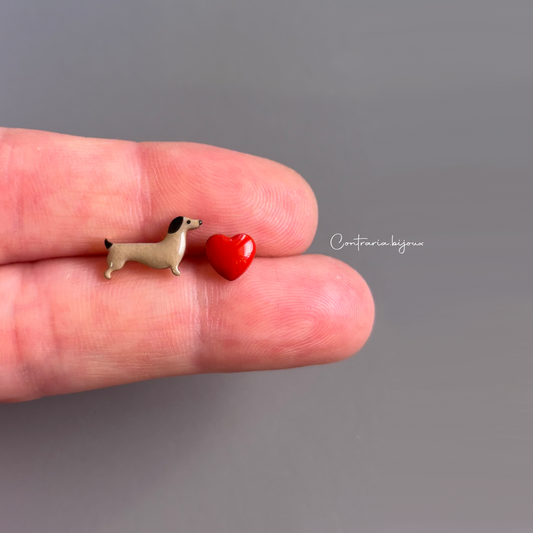 Orecchini bassotto e cuore (Copia)