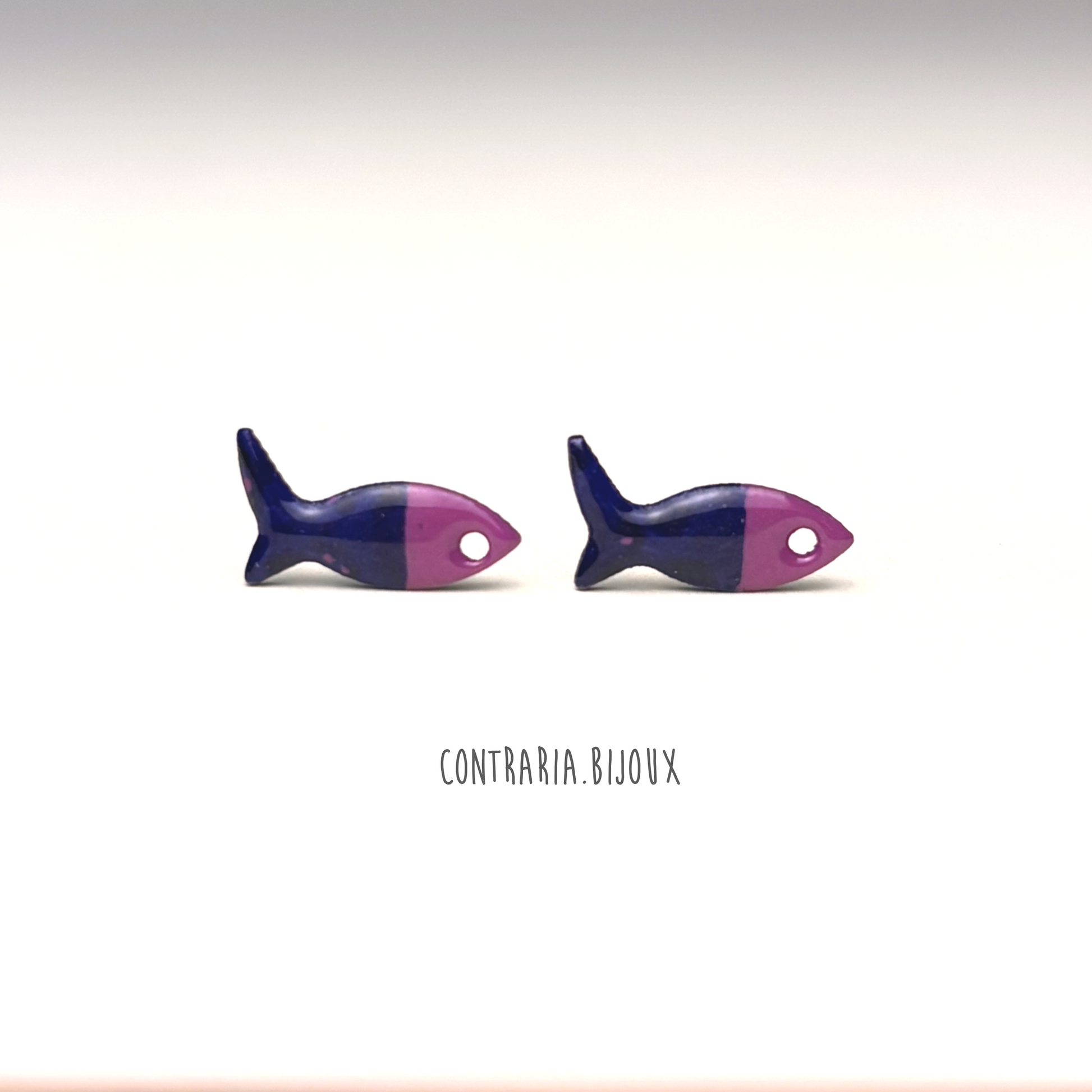 Orecchini pesciolini - Orecchini a forma di pesci unici e colorati - ContrariaBijoux