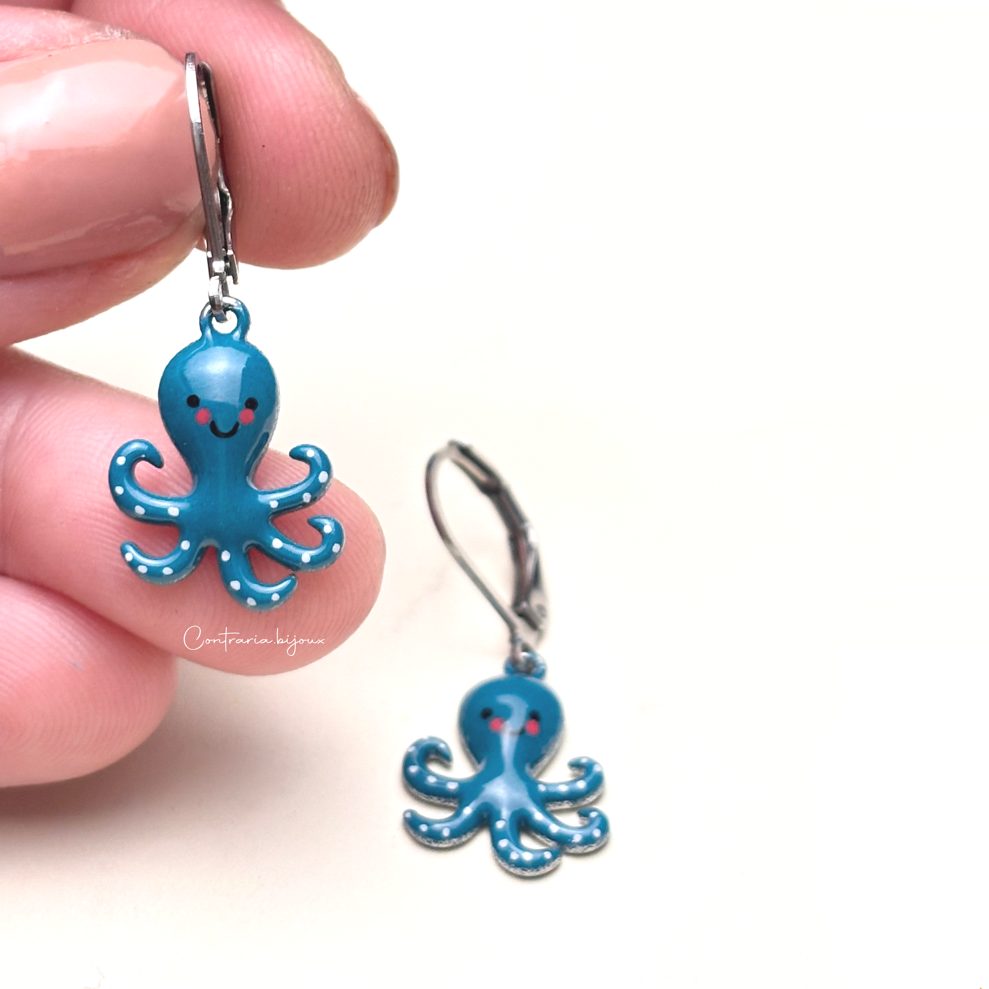 Orecchini Polpo Pendenti - Orecchini Stella Marina Pendenti - ContrariaBijoux