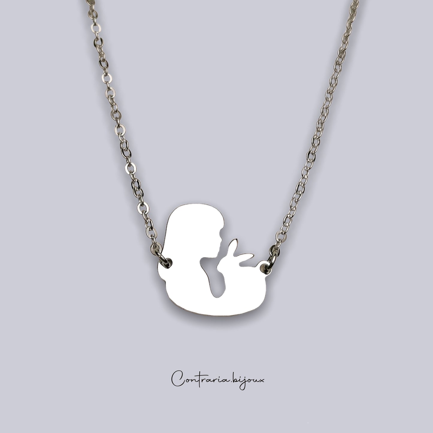 Collana con Coniglio e Ragazza - ContrariaBijoux