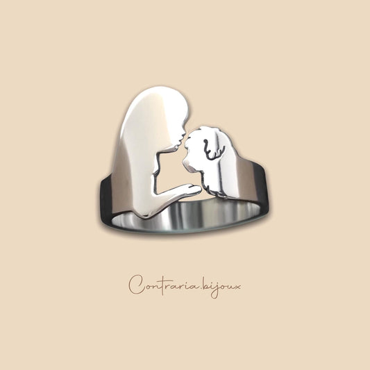 Anello Cane Barboncino / Cane Maltese e Ragazza - ContrariaBijoux
