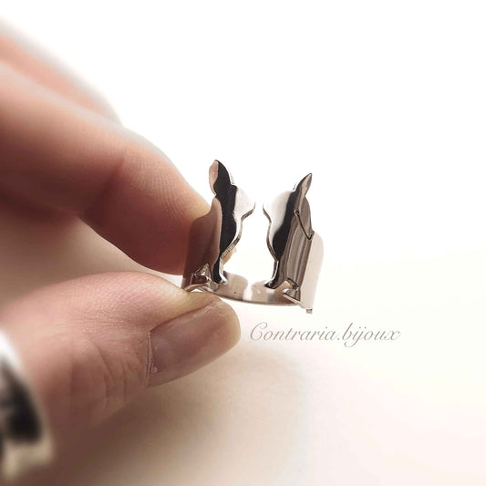 Anello con Conigli innamorati,  Anello personalizzato con coniglio