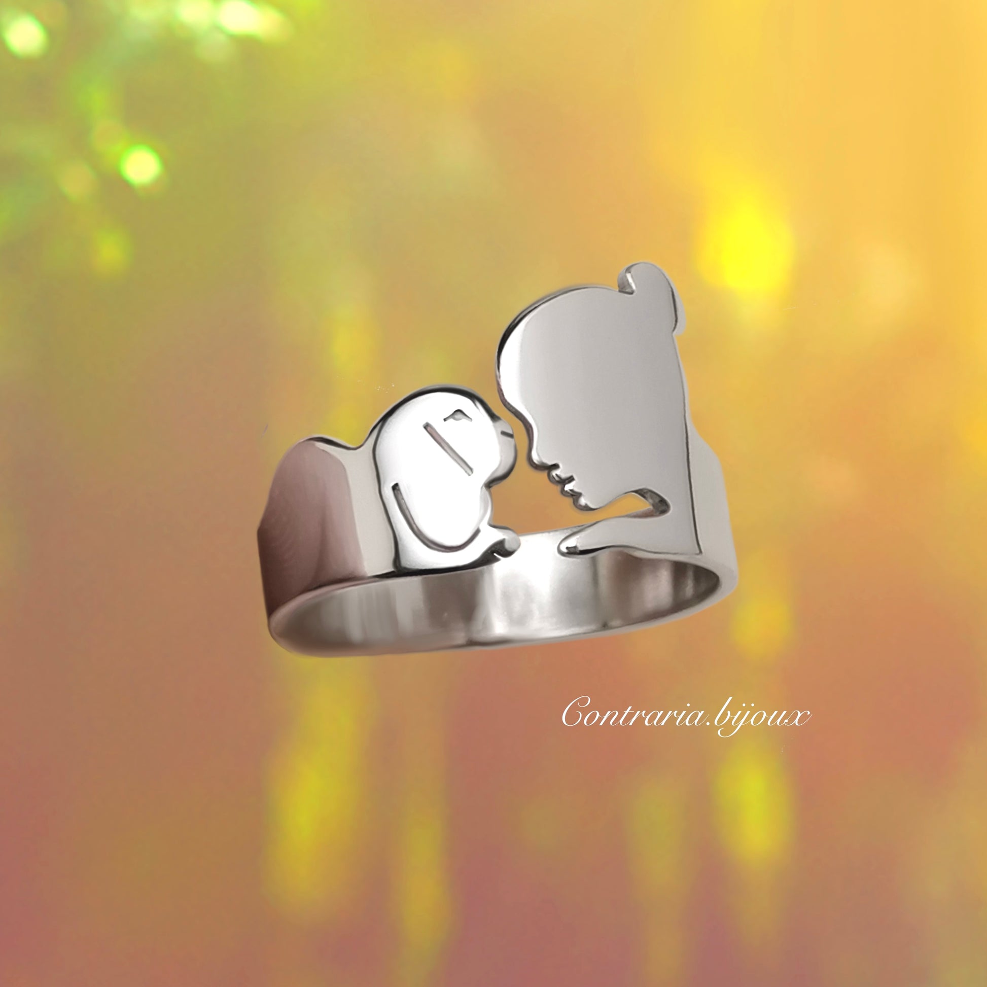 Anello Coniglio Ariete e ragazza - ContrariaBijoux