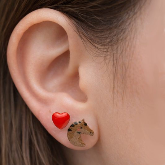 Orecchini Cavallo e cuore - ContrariaBijoux