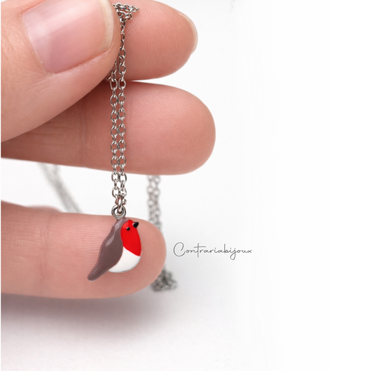 Collana con ciondolo pettirosso - ContrariaBijoux
