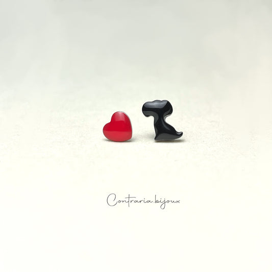 Cane nero e Cuore - ContrariaBijoux