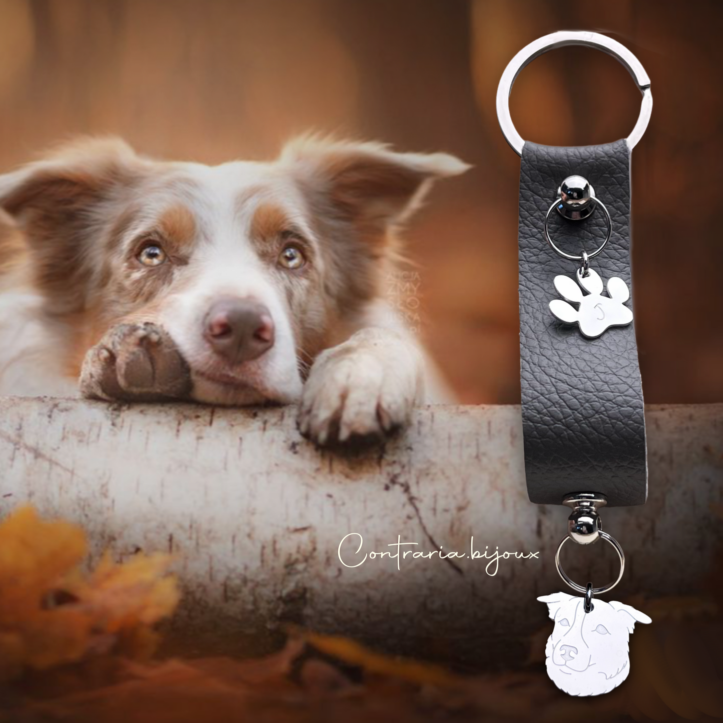 Portachiavi similpelle - ContrariaBijoux