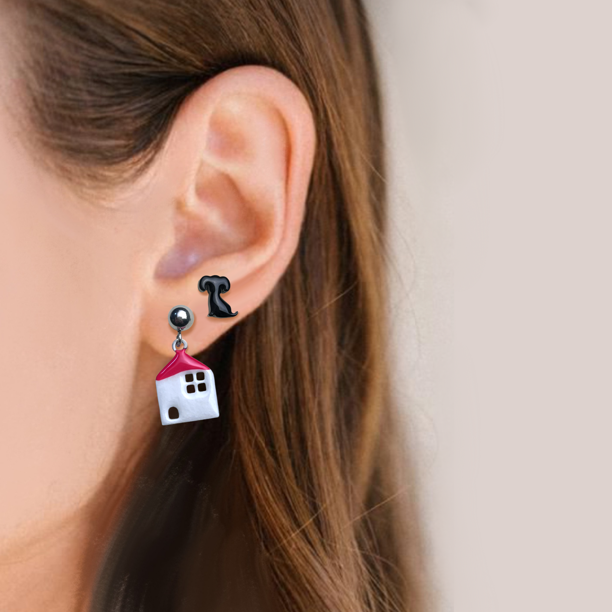 Orecchini Casa e Cane - ContrariaBijoux