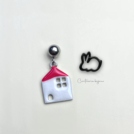 Orecchini Casa e Coniglio - ContrariaBijoux