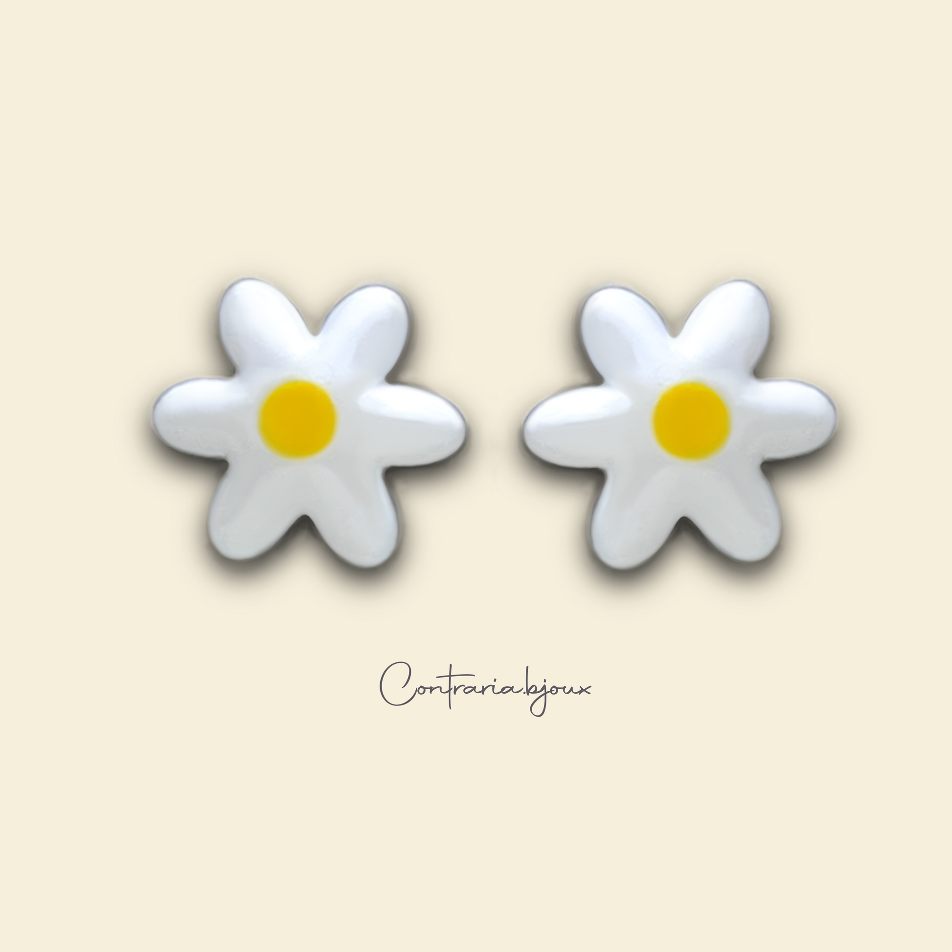 Orecchini fiori blu / viola - ContrariaBijoux