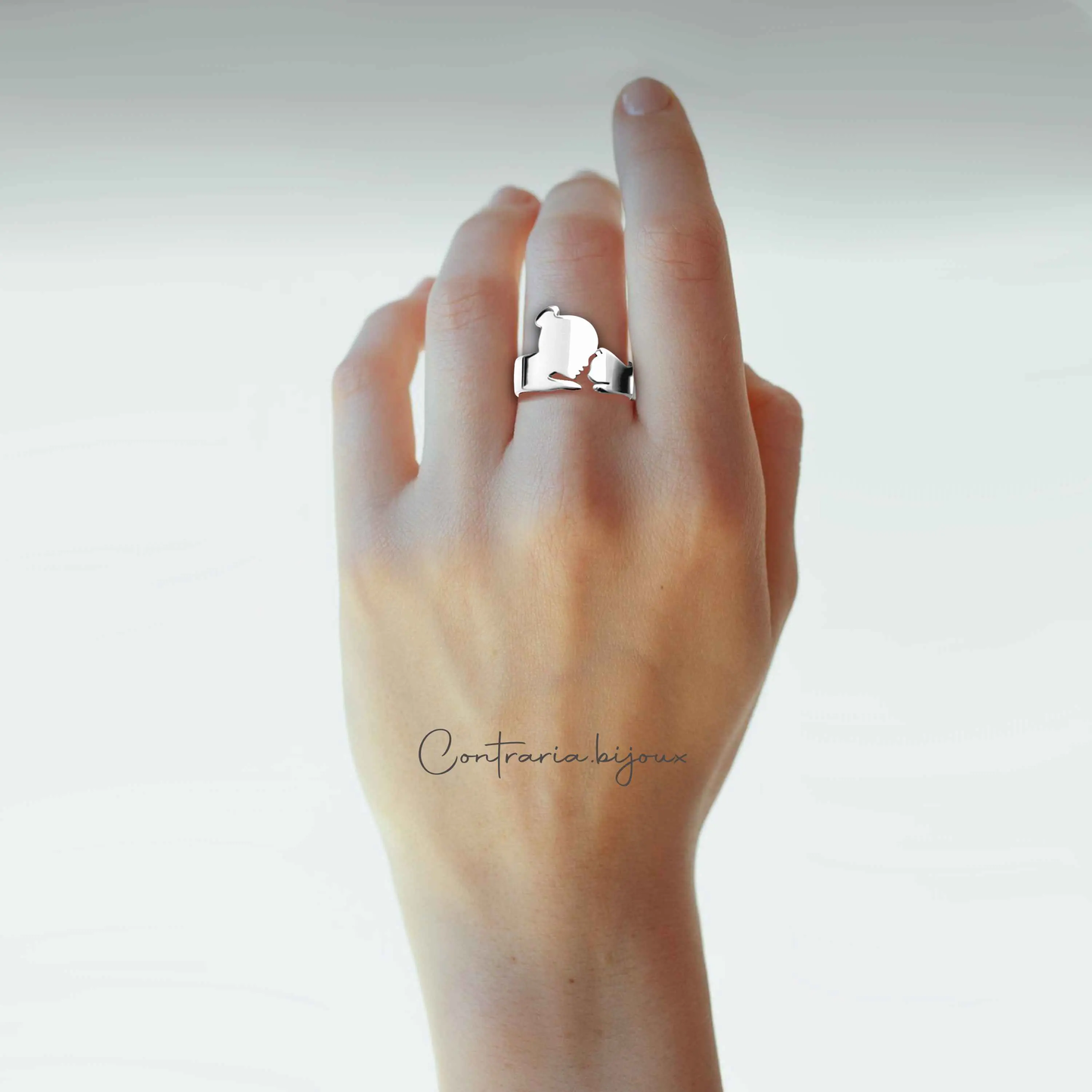 Anello Gatto e Ragazza, anello gatto personalizzato