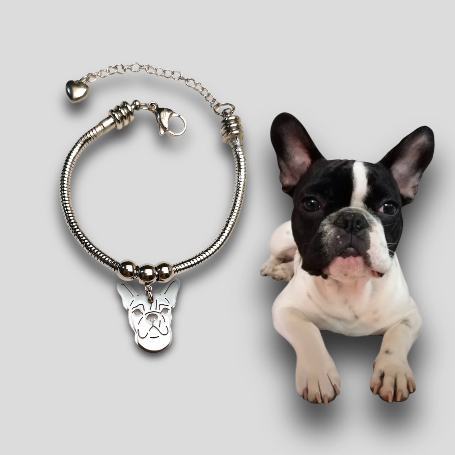 Bracciale ciondolo personalizzato cane - ContrariaBijoux