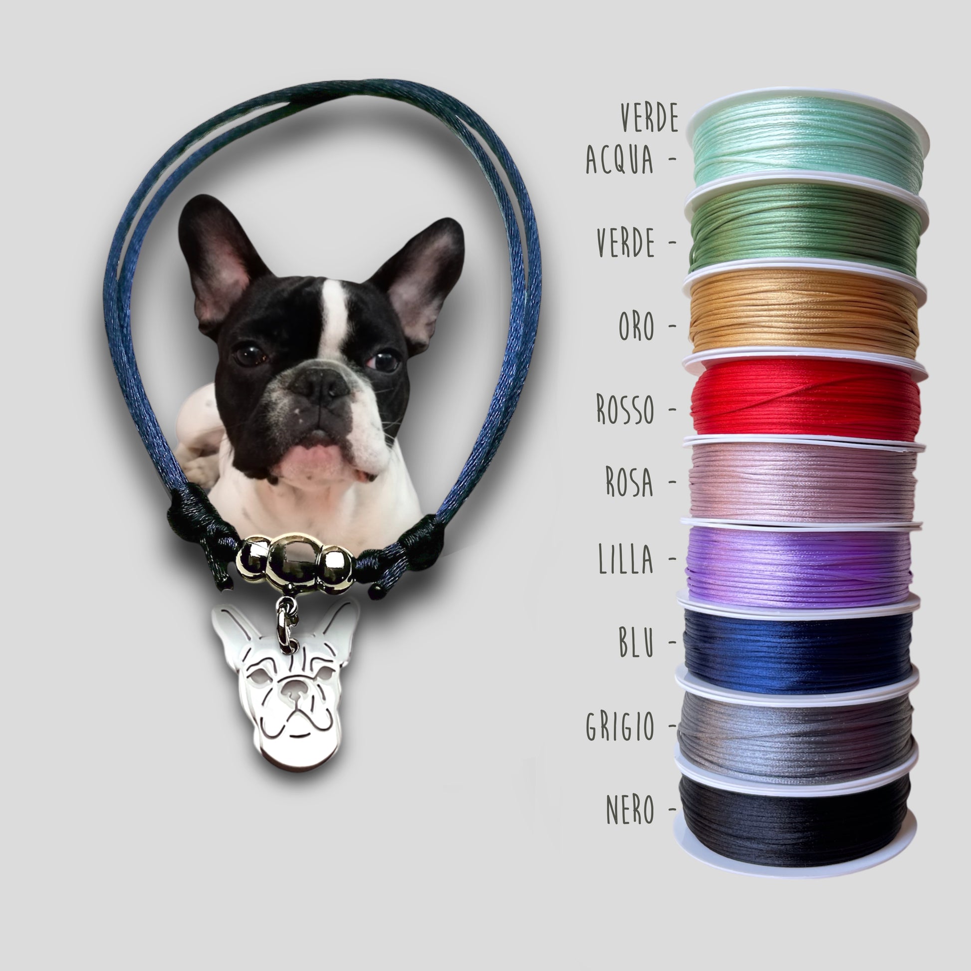 Bracciale ciondolo personalizzato cane - ContrariaBijoux