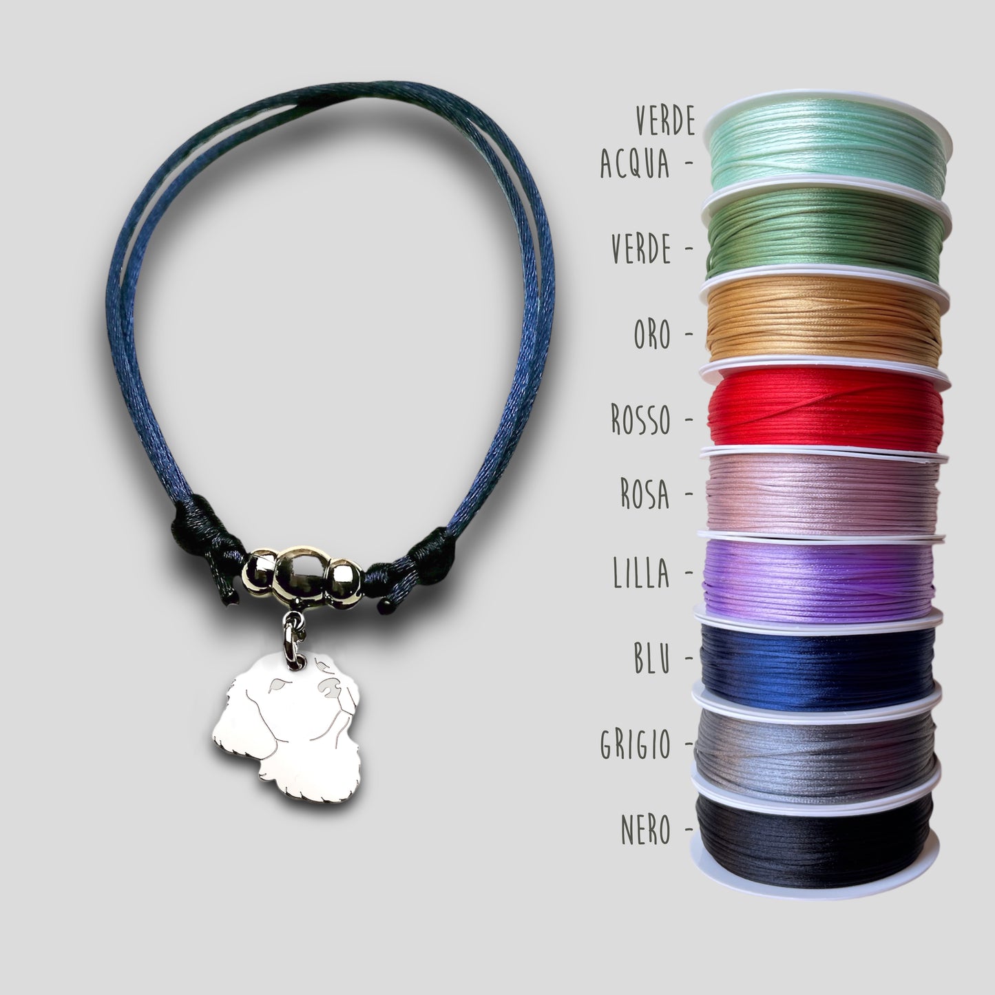 Bracciale cane Golden Retriever, Bracciale Golden Retriever personalizzato e zampa incisa - ContrariaBijoux