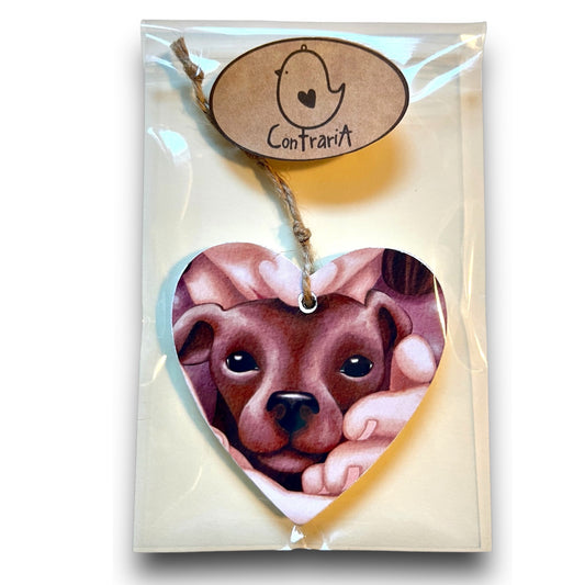 Decorazione Natalizia cane e ragazza - ContrariaBijoux