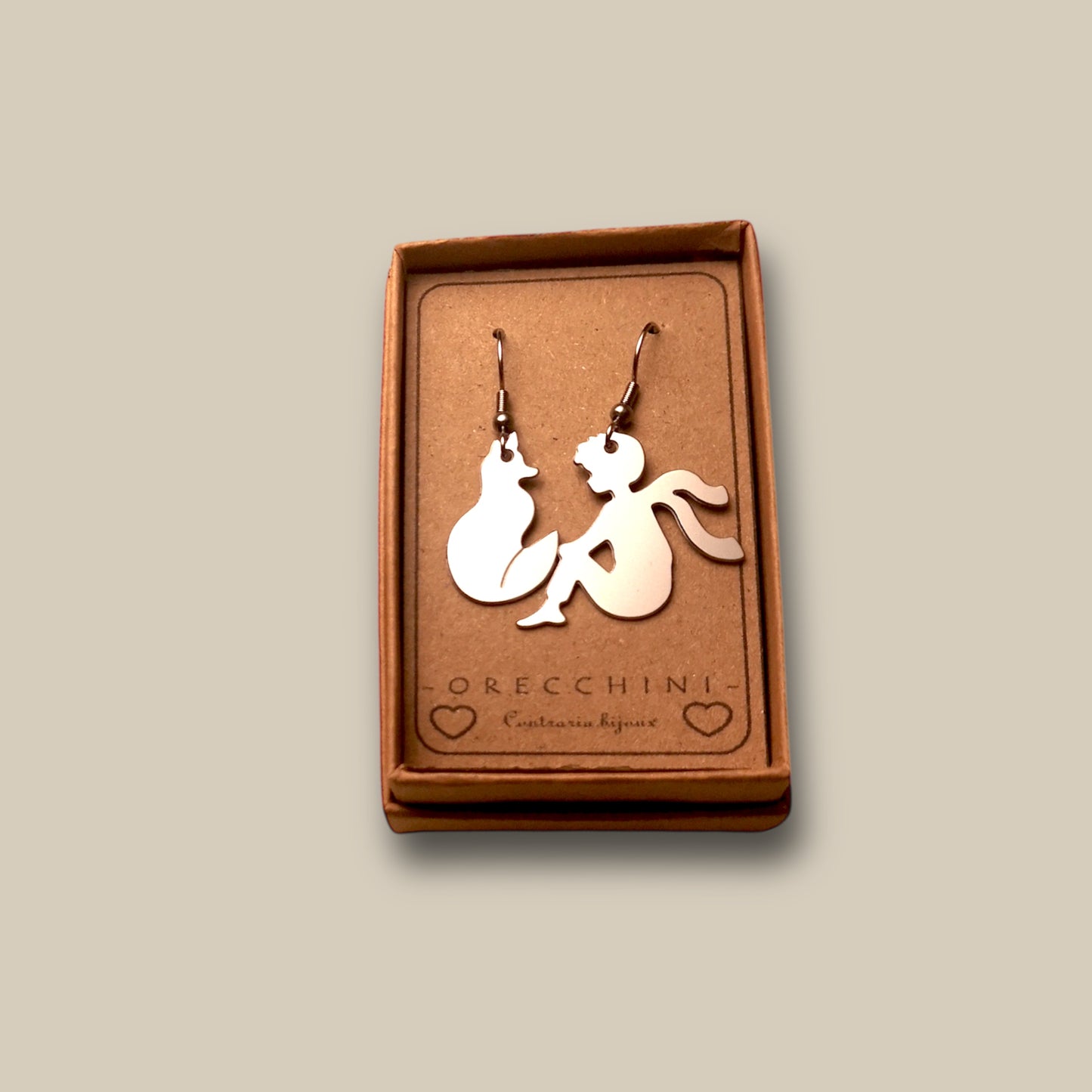 Orecchini con piccolo principe e volpe - ContrariaBijoux