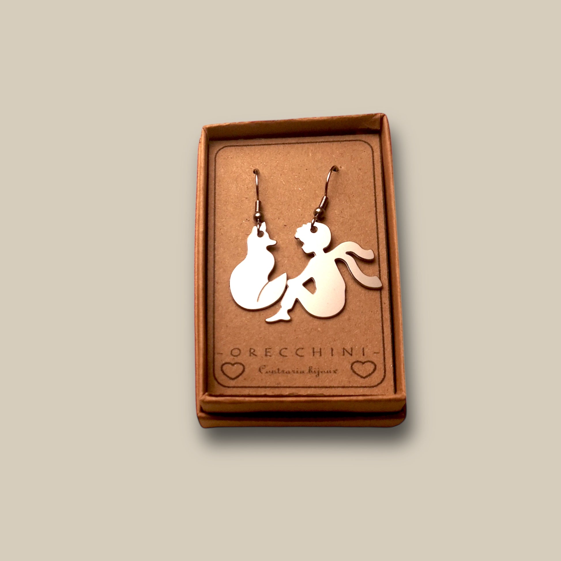 Orecchini con piccolo principe e volpe - ContrariaBijoux