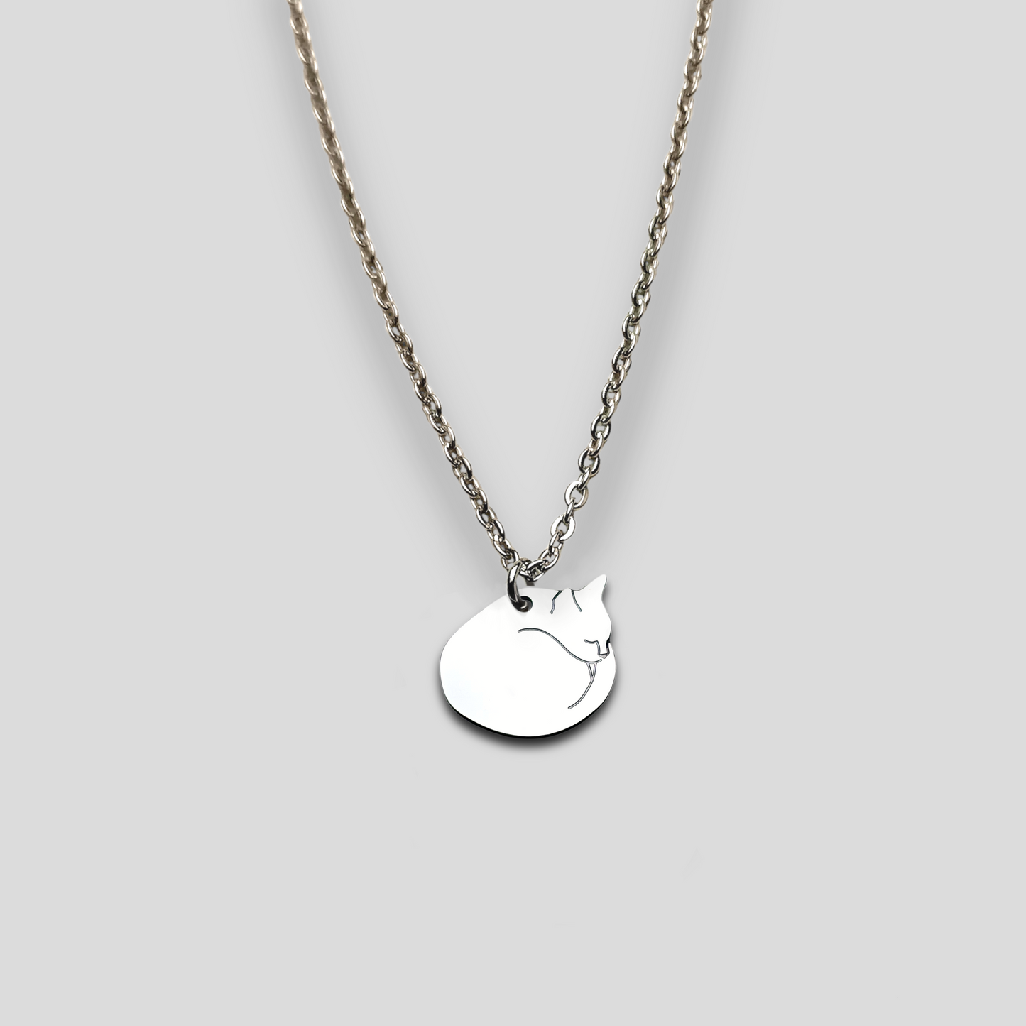 Collana Gatto che dorme, ciondolo gatto - ContrariaBijoux