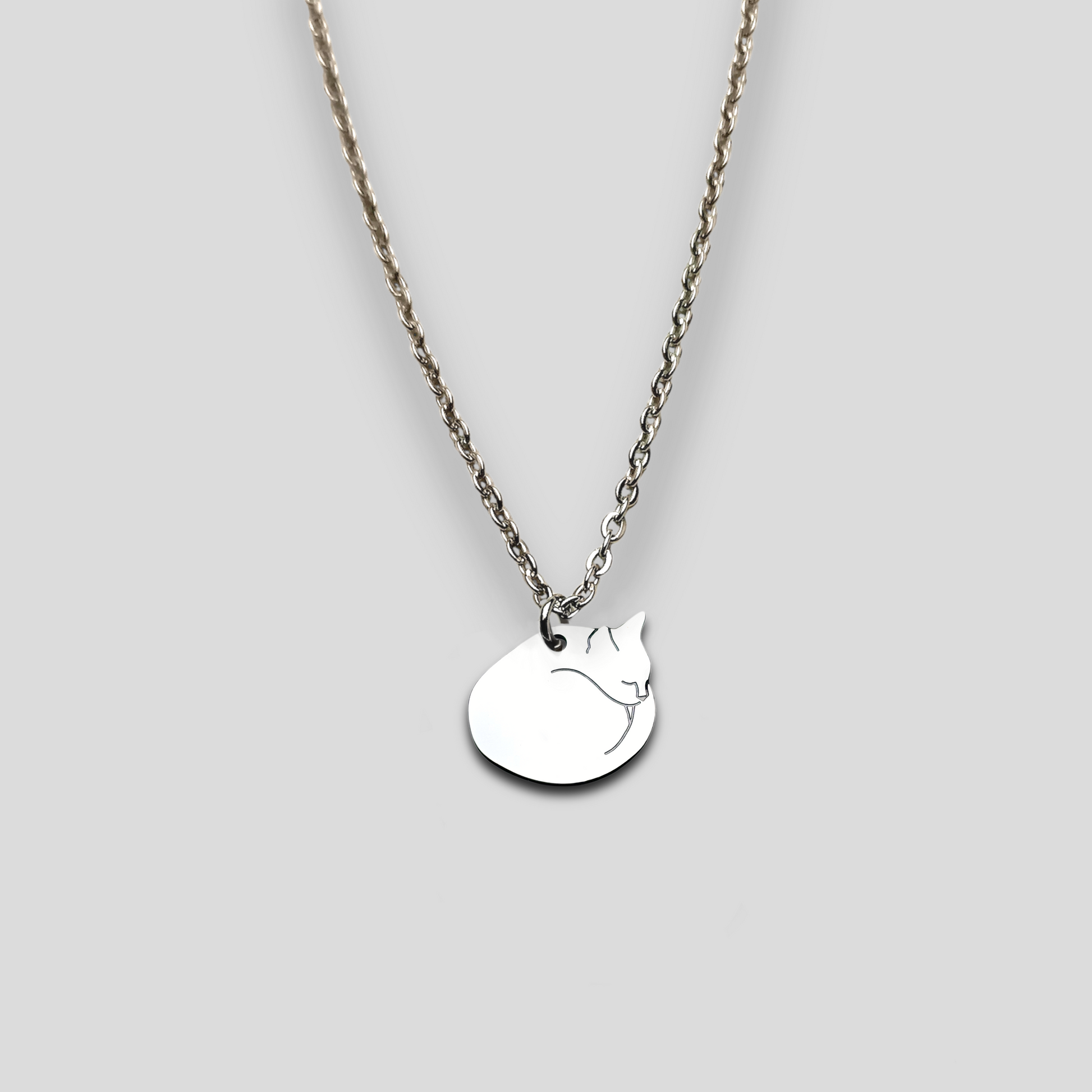 Collana Gatto che dorme, ciondolo gatto - ContrariaBijoux