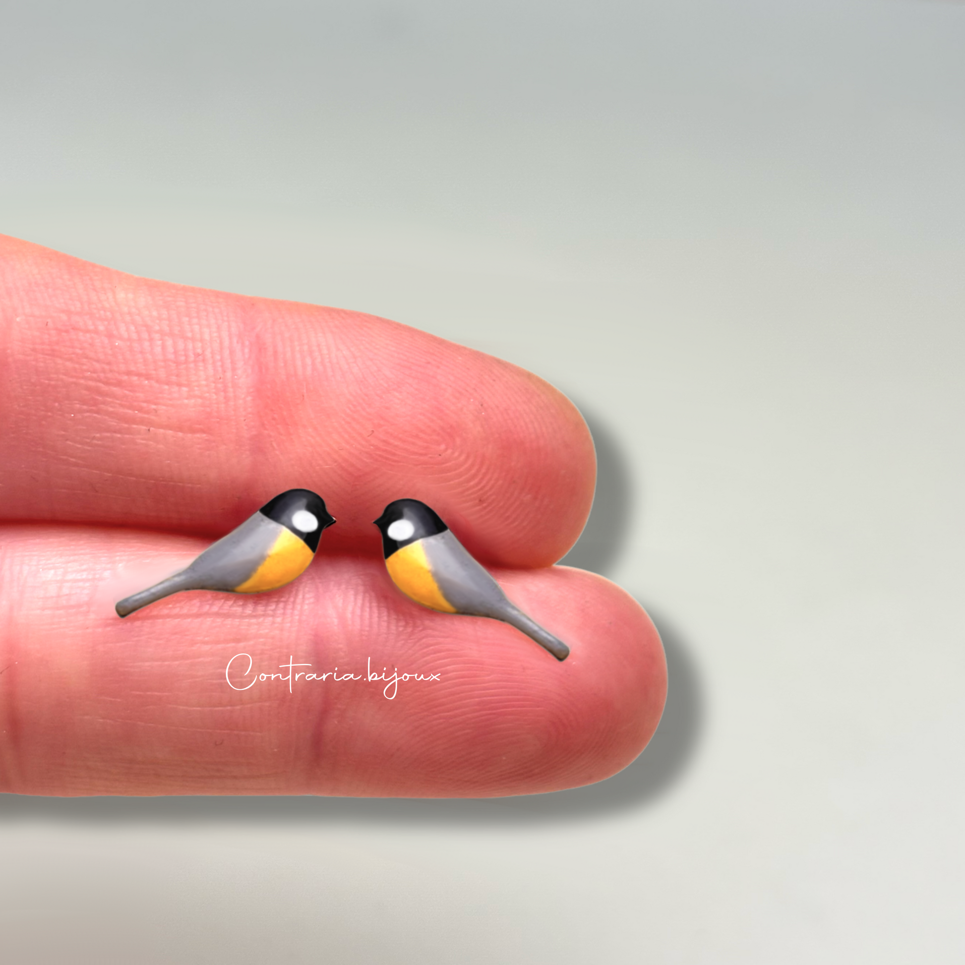 Orecchini cinciallegra coppia - ContrariaBijoux