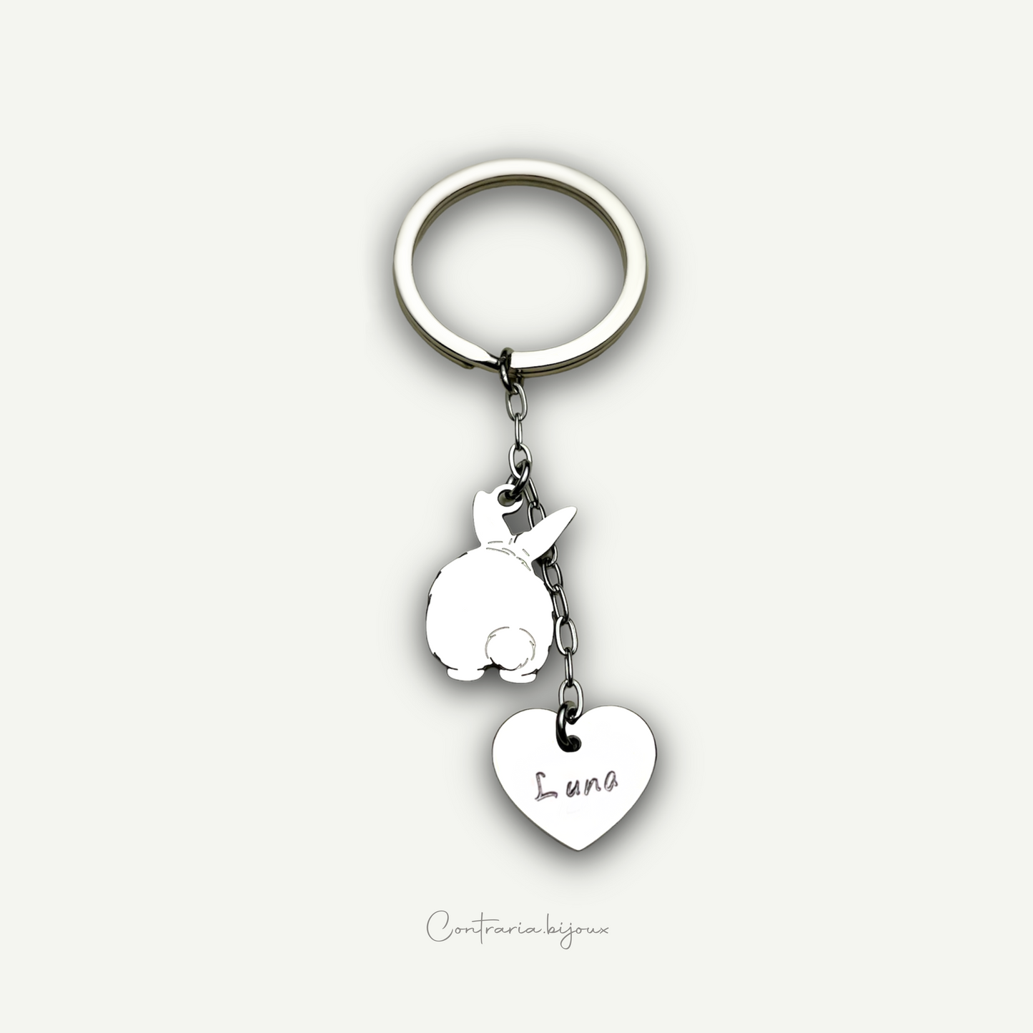 Portachiavi coniglio, portachiavi coniglietto - ContrariaBijoux