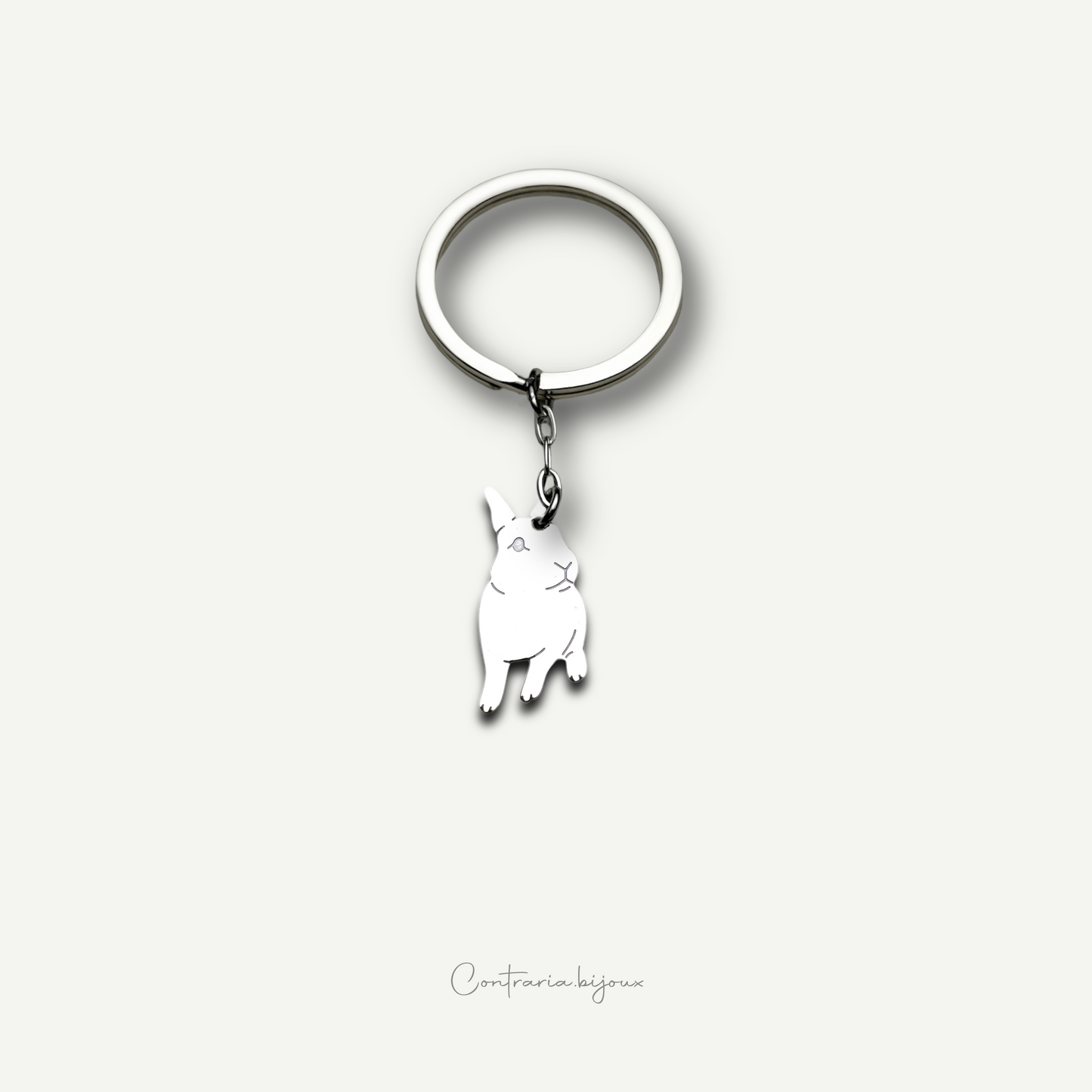 Portachiavi coniglio, portachiavi coniglietto - ContrariaBijoux