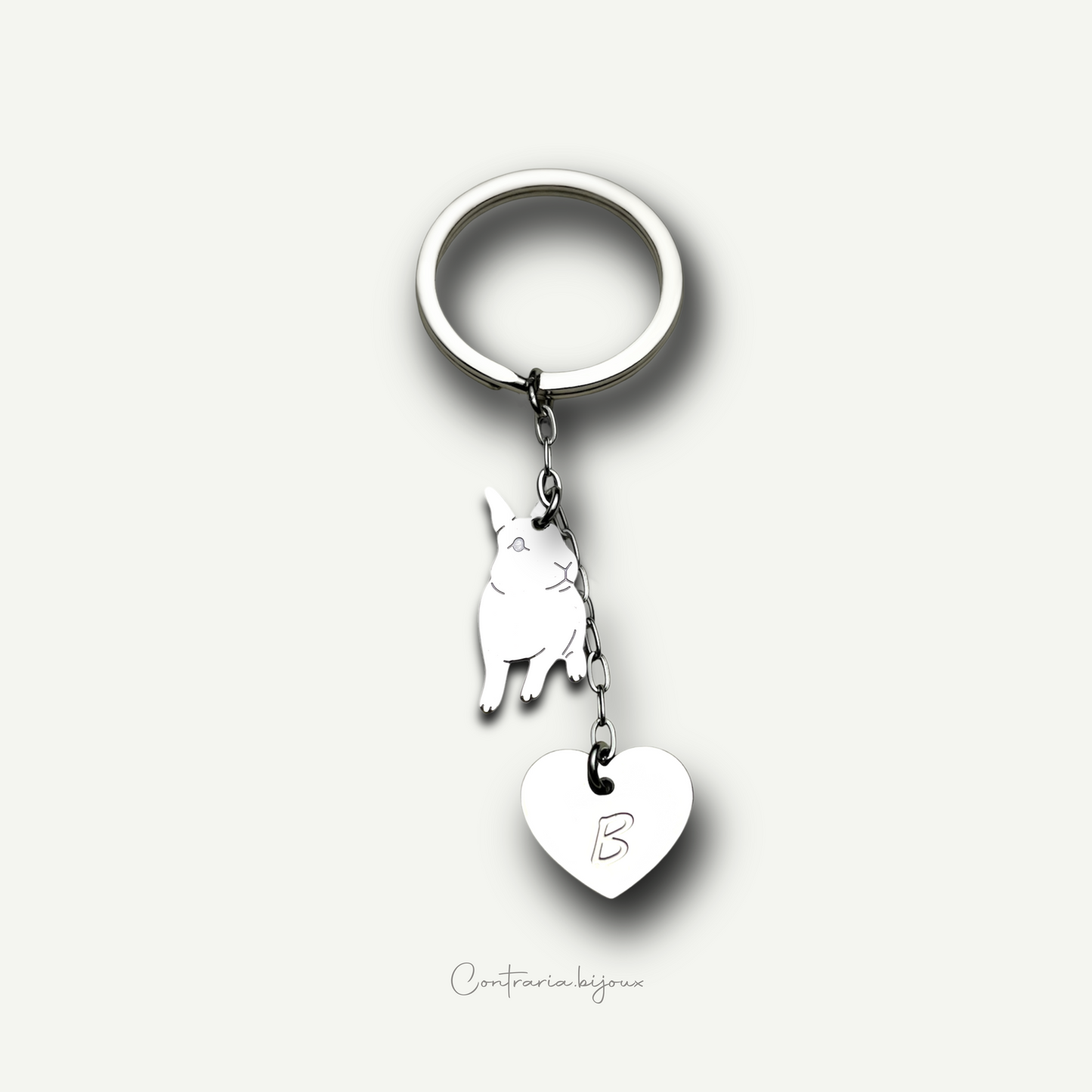 Portachiavi coniglio, portachiavi coniglietto - ContrariaBijoux