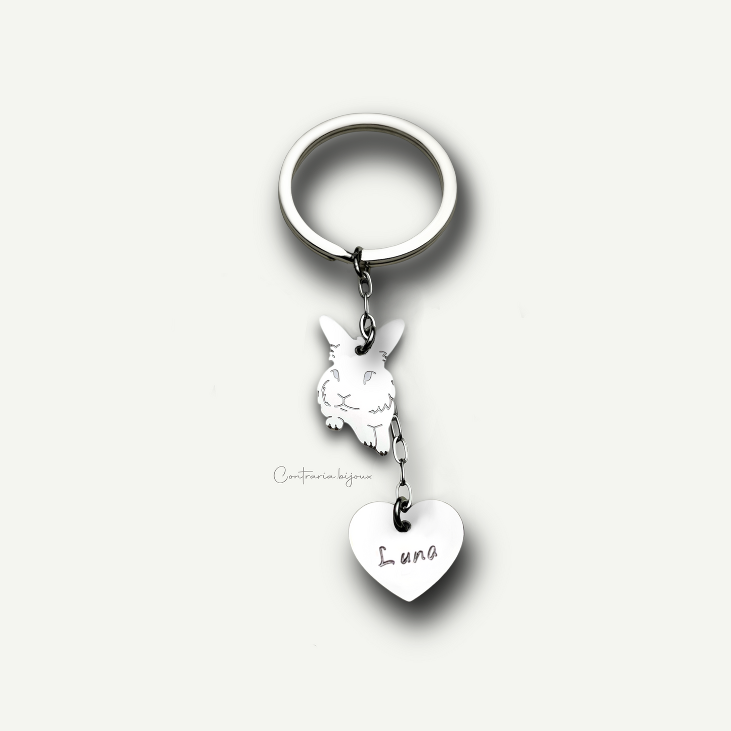 Portachiavi coniglio, portachiavi coniglietto - ContrariaBijoux