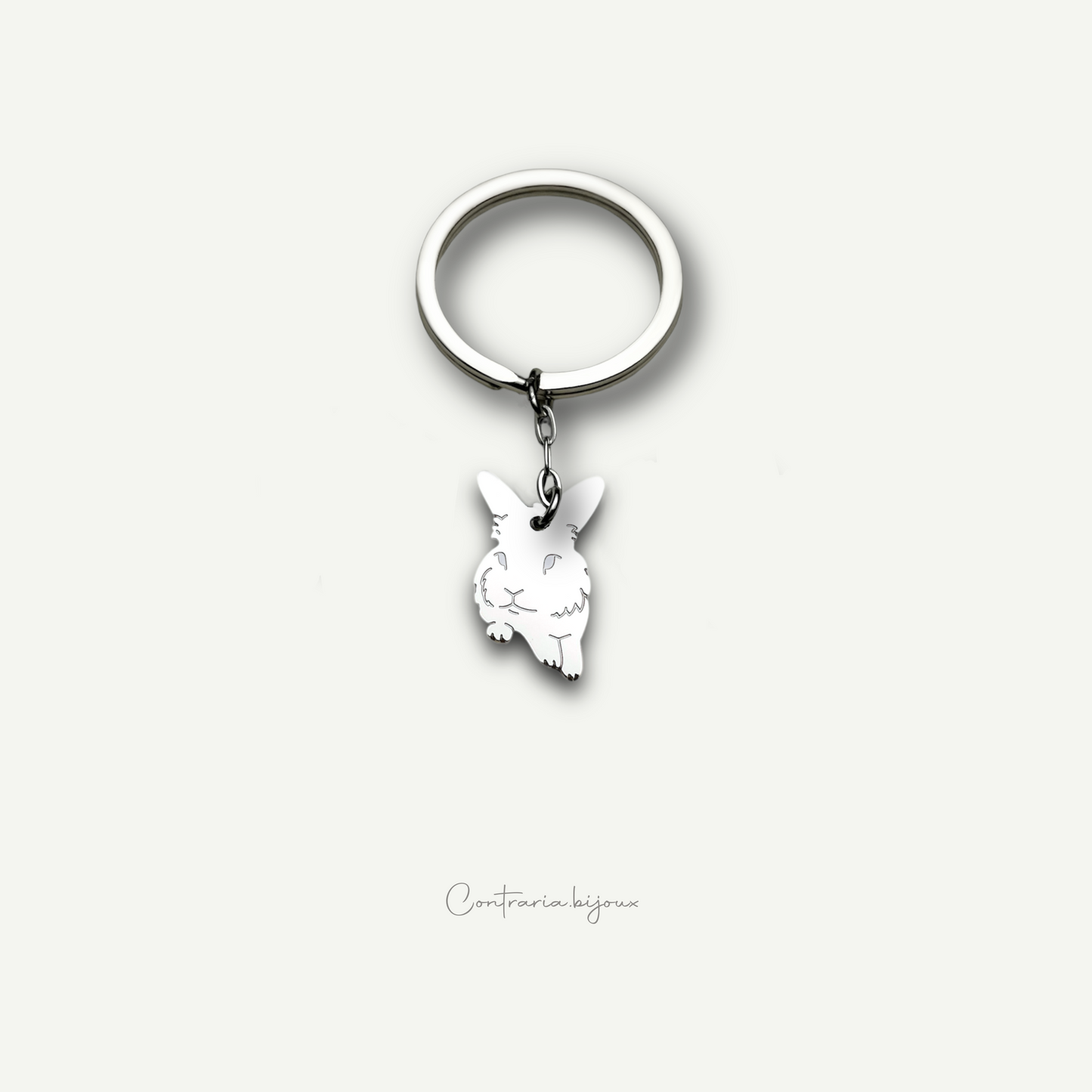 Portachiavi coniglio, portachiavi coniglietto - ContrariaBijoux