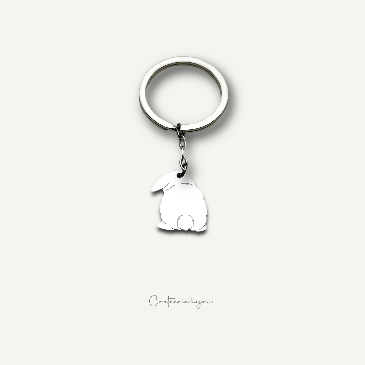 Portachiavi coniglio, portachiavi coniglietto - ContrariaBijoux