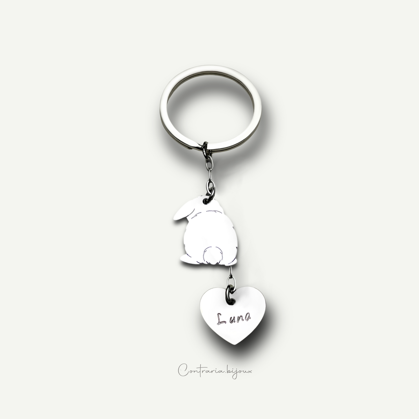 Portachiavi coniglio, portachiavi coniglietto - ContrariaBijoux