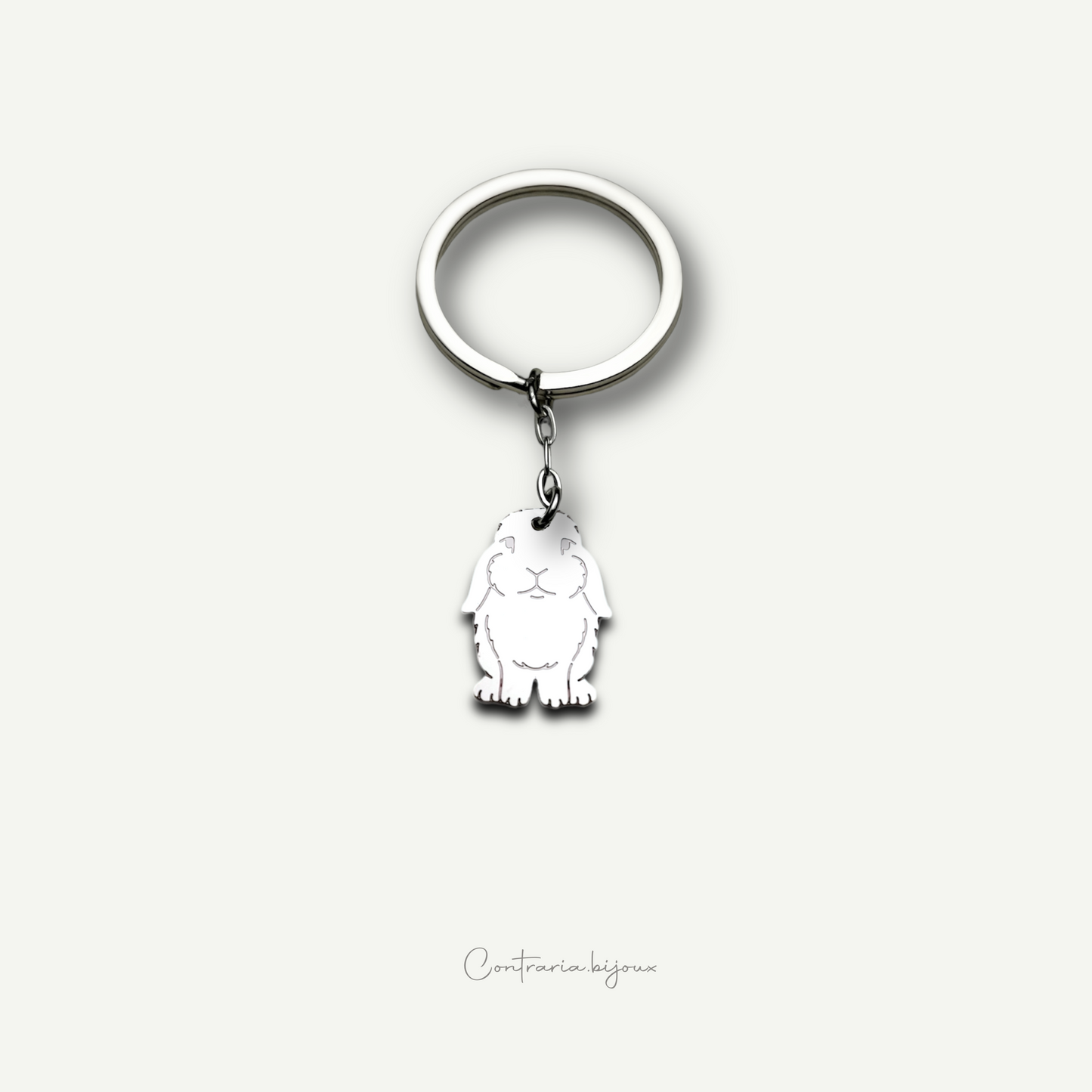 Portachiavi coniglio, portachiavi coniglietto - ContrariaBijoux