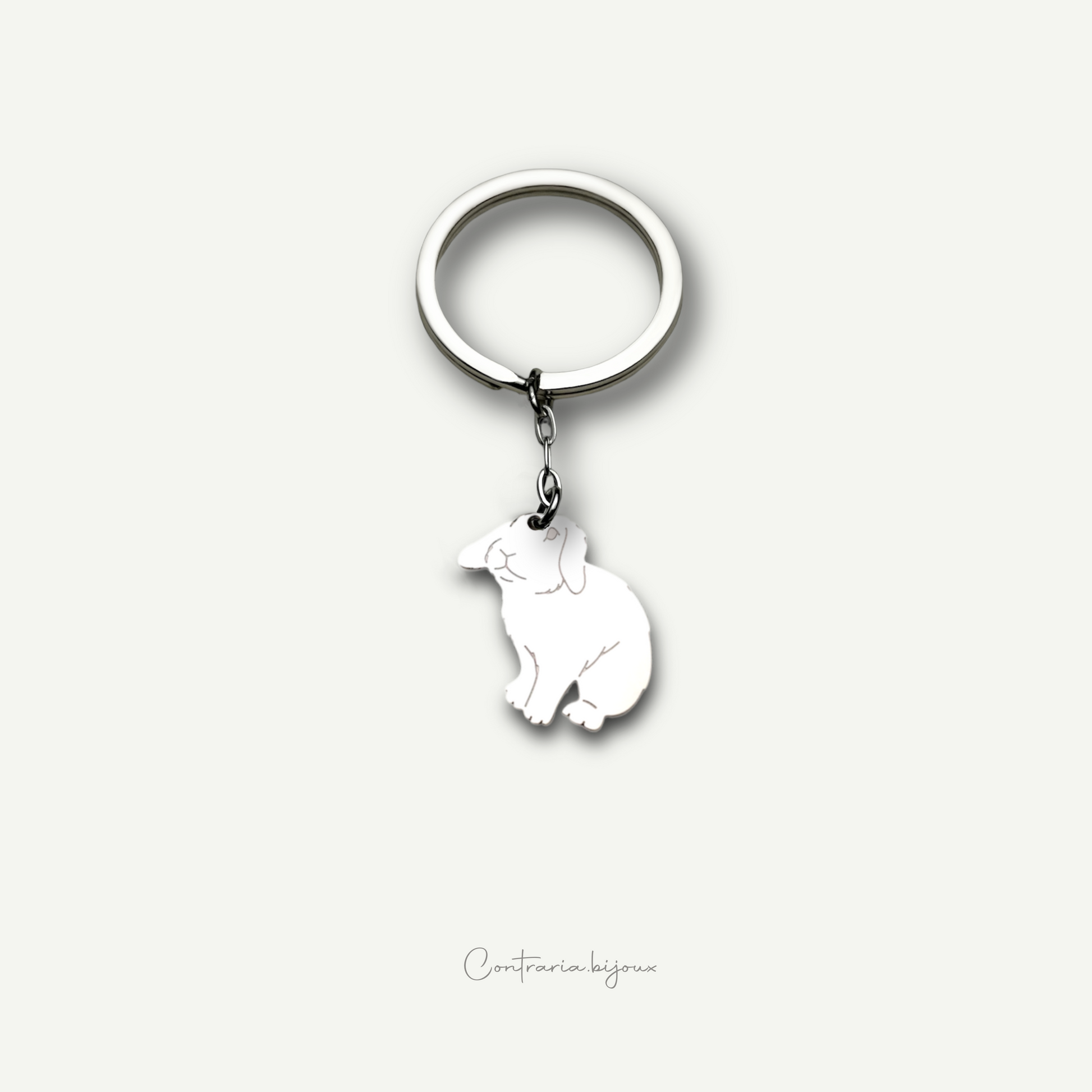 Portachiavi coniglio, portachiavi coniglietto - ContrariaBijoux