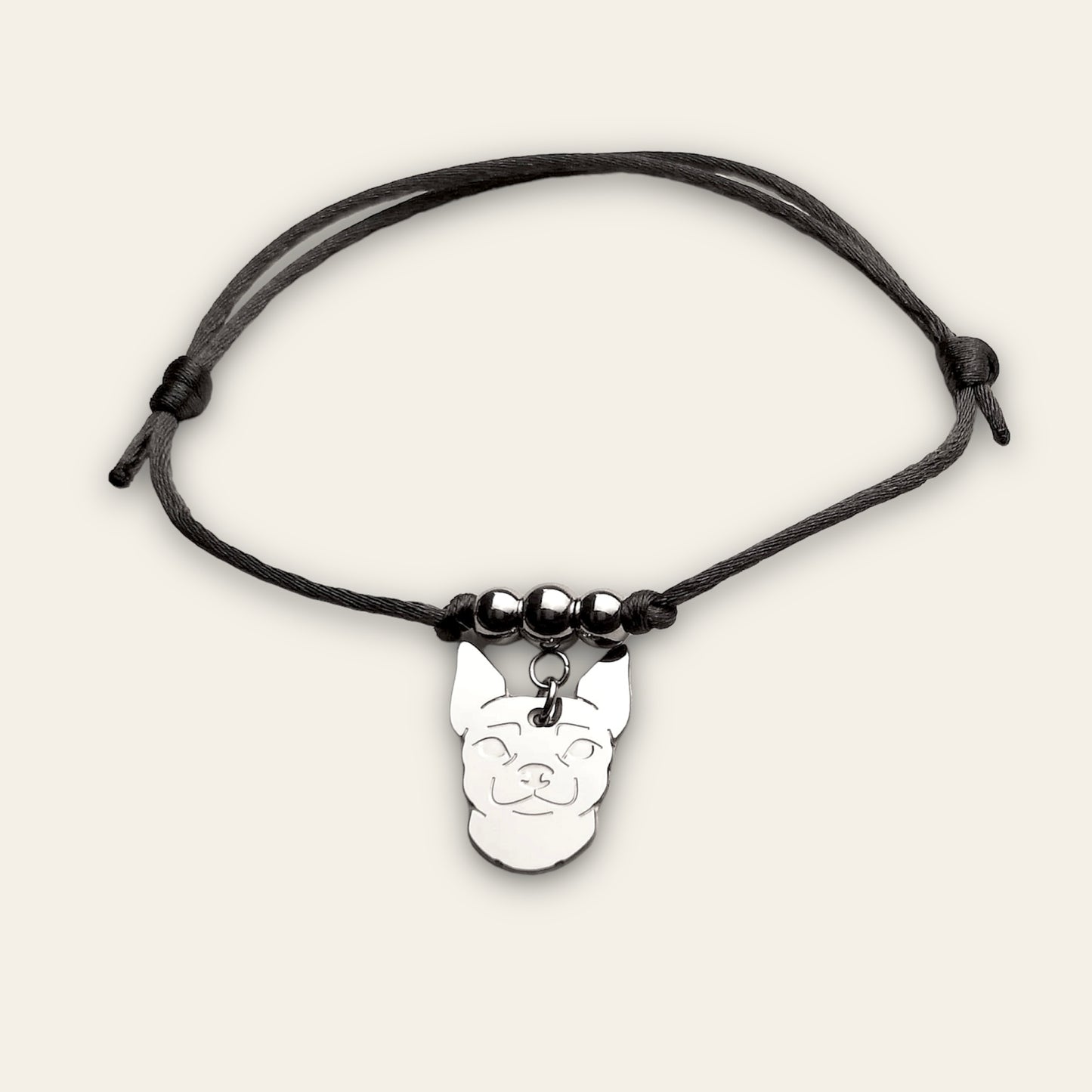 Bracciale cane Chihuahua e zampa con iniziale incisa