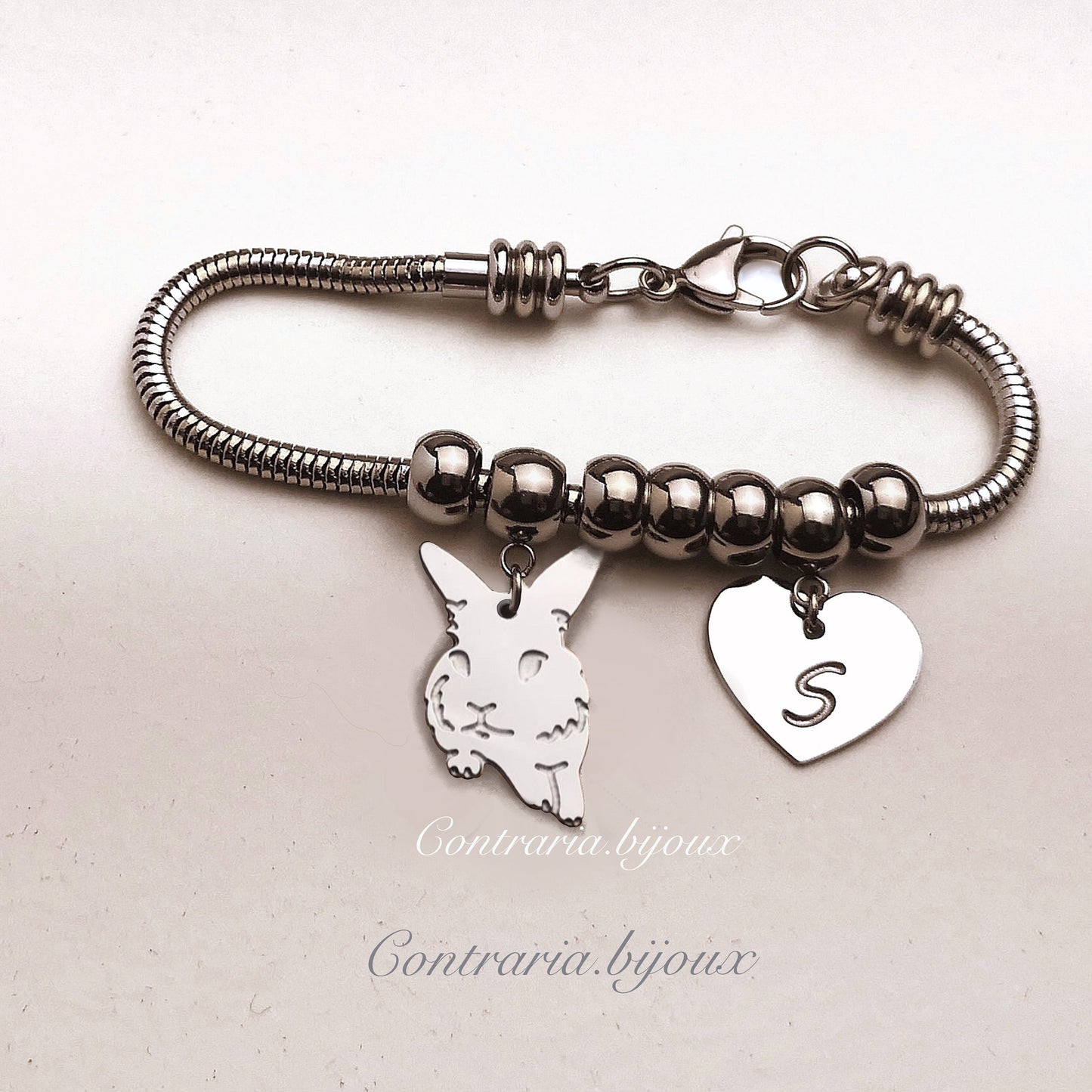 Bracciale Coniglio Testa di Leone e cuore