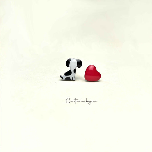 Orecchini bassotto e cuore