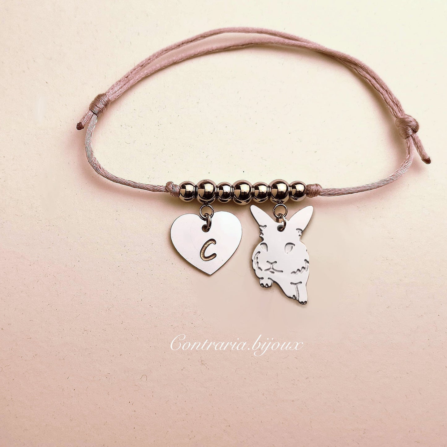 Bracciale Coniglio Testa di Leone e cuore