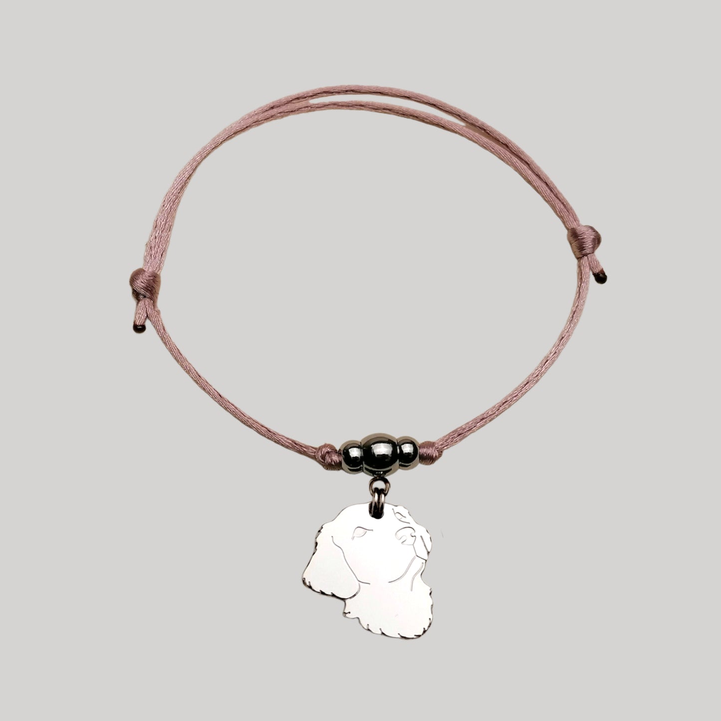 Bracciale cane Golden Retriever e zampa con lettera incisa