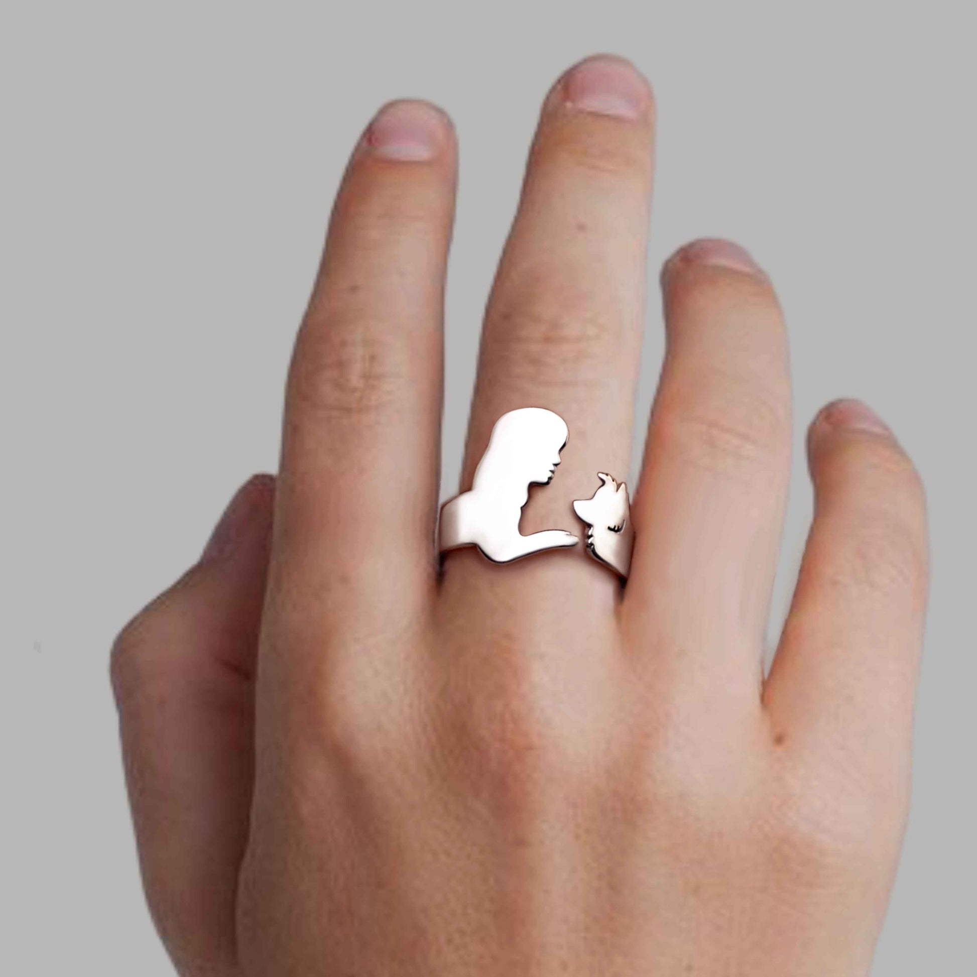 Anello cane Border Collie e ragazza, anello Border Collie