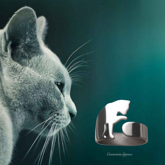Anello Gatto, anello Gatto singolo, Anello su misura personalizzato con incisione