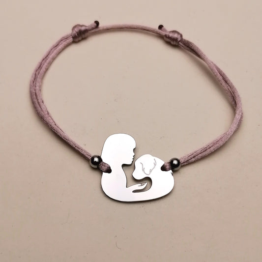 Bracciale con Cane e Ragazza - ContrariaBijoux