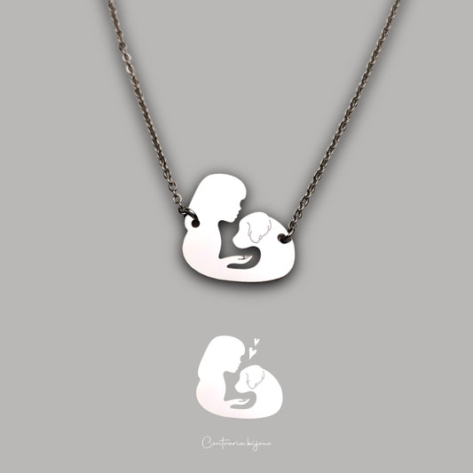 Collana con Cane e Ragazza - ContrariaBijoux
